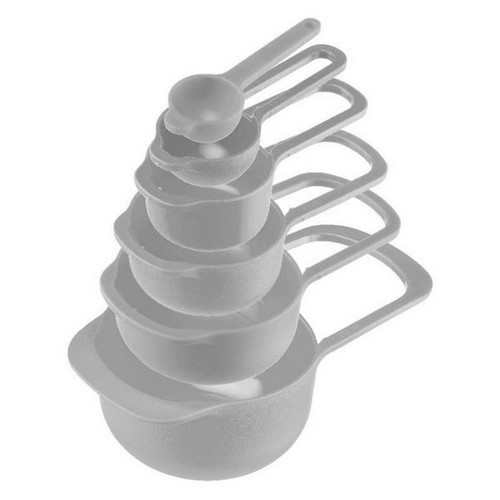 SET 6 CUCHARAS MEDIDORAS QUTTIN PLASTICO GRIS
